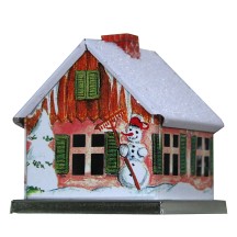 Winter Snowman House Incense Smoker ~ Germany